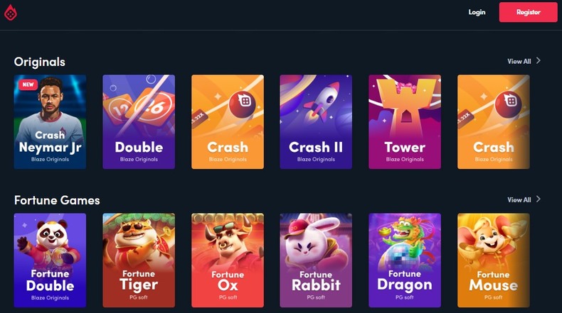 Blaze Casino Page