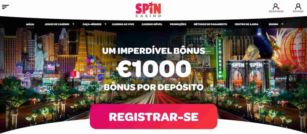 Spin Casino Homepage Image
