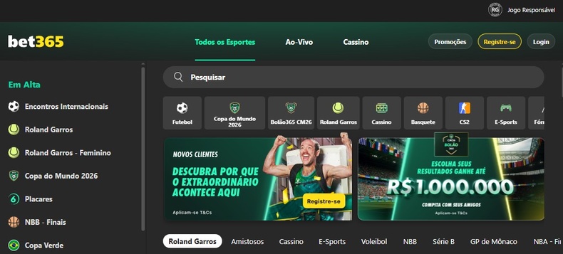 Bet365 Home