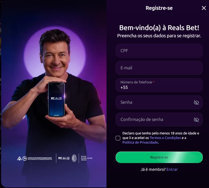 Realsbet Register